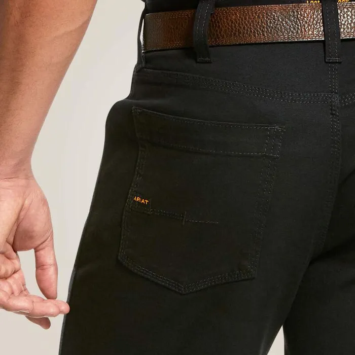 Men Pants and Shorts Ariat Rebar DuraStretch Made Tough 10quot Short Black