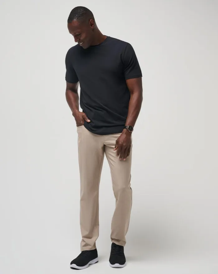 Men Pants TravisMathew OPEN TO CLOSE PANT Heather Khaki Men Pants TravisMathew OPEN TO CLOSE PANT Heather Khaki