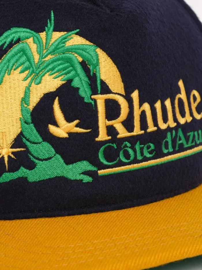 Men Rhude Hats AZUR COAST HAT Navyyellow