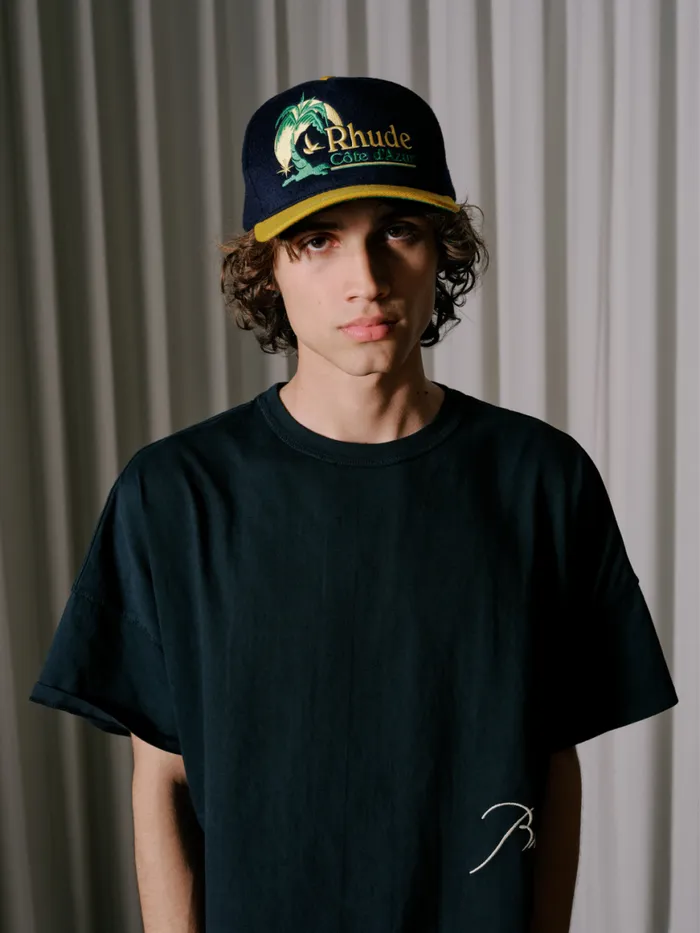 Men Rhude Hats AZUR COAST HAT Navyyellow