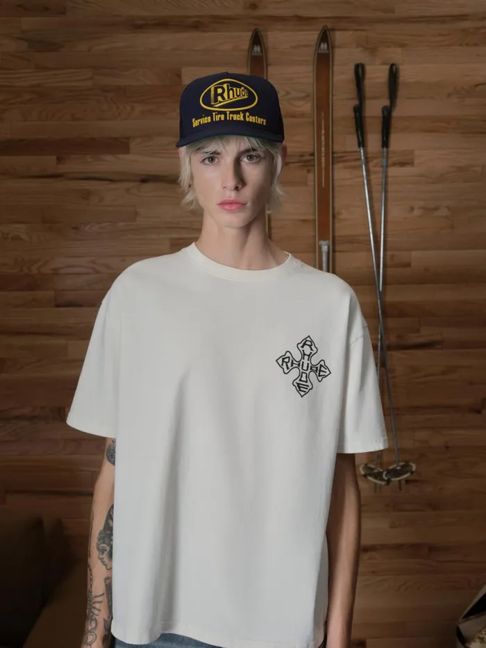 Men Rhude Hats SERVICE TRUCKER HAT Navy