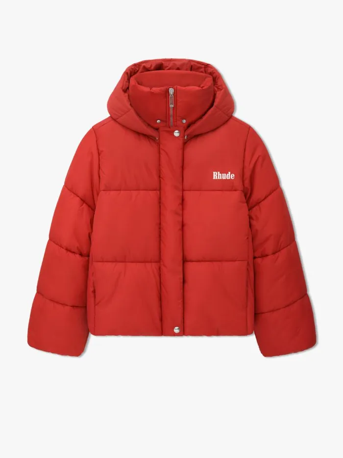 Men Rhude Outerwear MOONLIGHT PUFFER JACKET Redwhiteblack