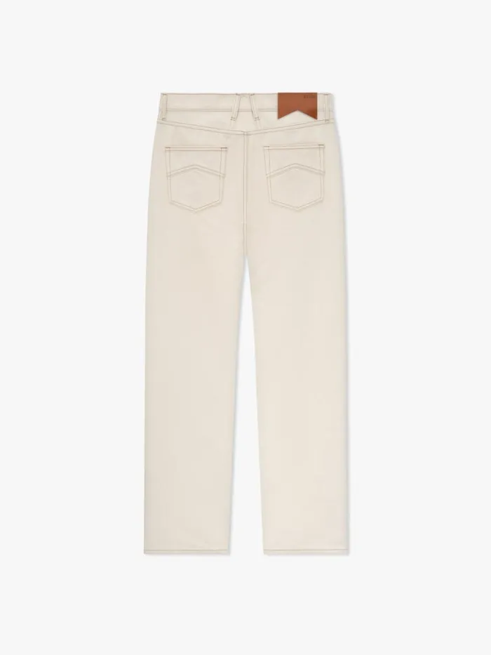 Men Rhude Pants RAW COTTON 90S DENIM Cream