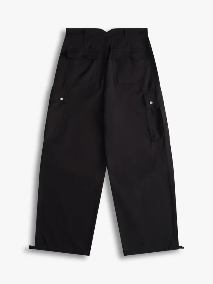 Men Rhude Pants SEERSUCKER PARACHUTE PANT Black