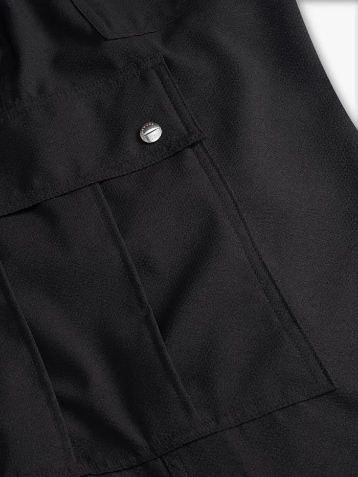 Men Rhude Pants SEERSUCKER PARACHUTE PANT Black