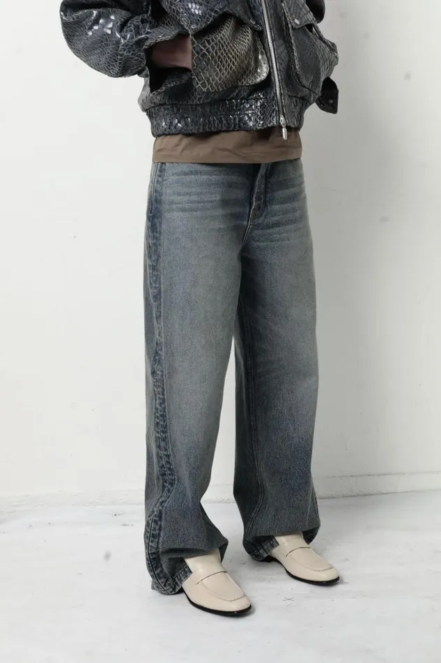 Men Rhude Pants TRAXEDO DENIM PANT Indigo