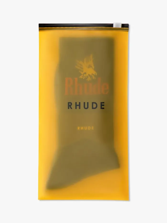 Men Rhude Socks EAGLES SOCKS Blackredyellow
