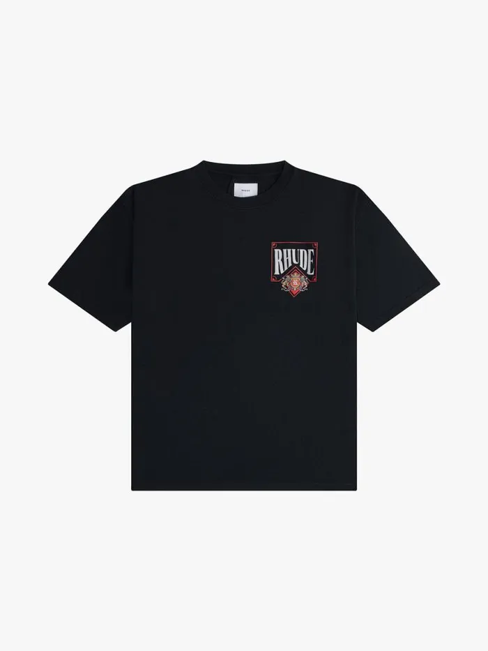 Men Rhude Tees CARD TEE Vtg Black
