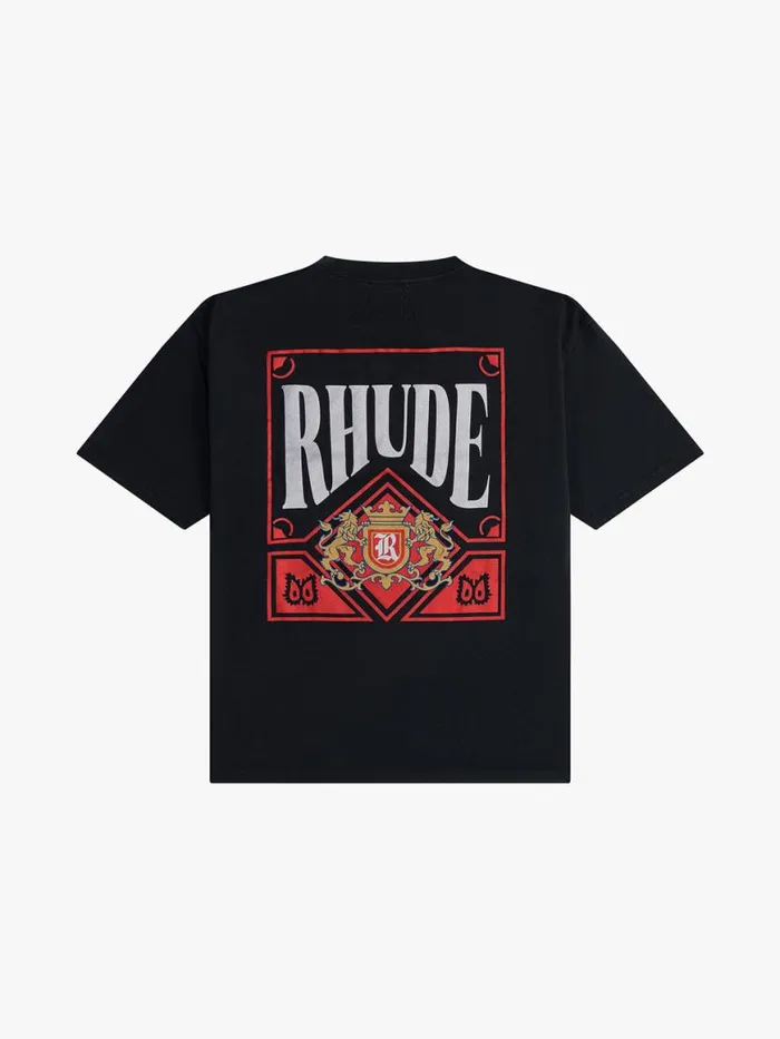 Men Rhude Tees CARD TEE Vtg Black