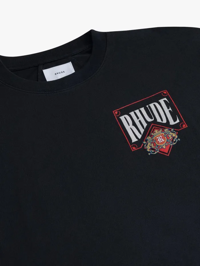 Men Rhude Tees CARD TEE Vtg Black