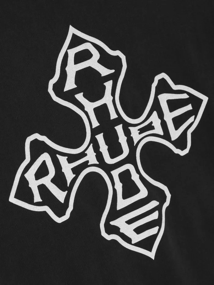 Men Rhude Tees CROSS LS TEE Vtg Black