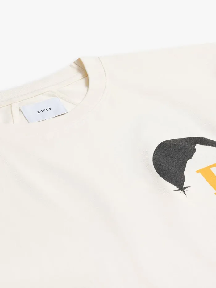Men Rhude Tees MOONLIGHT TEE Off White Men Rhude Tees MOONLIGHT TEE Off White