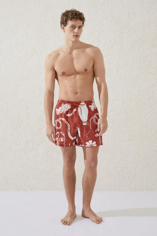 Men Shorts Cotton On Stretch Swim Short Beach Party Print