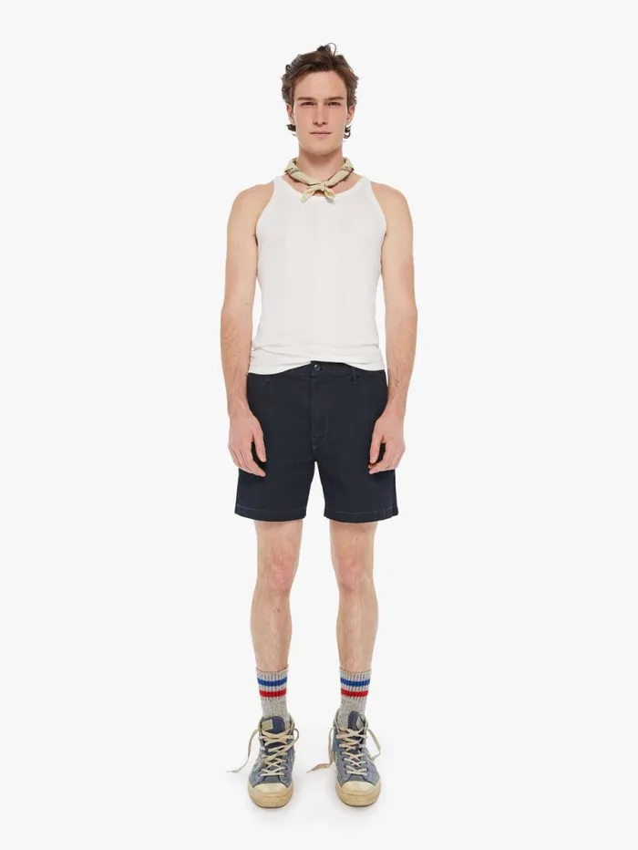 Men Shorts Mother Denim The Big Shot Prep Blue dark