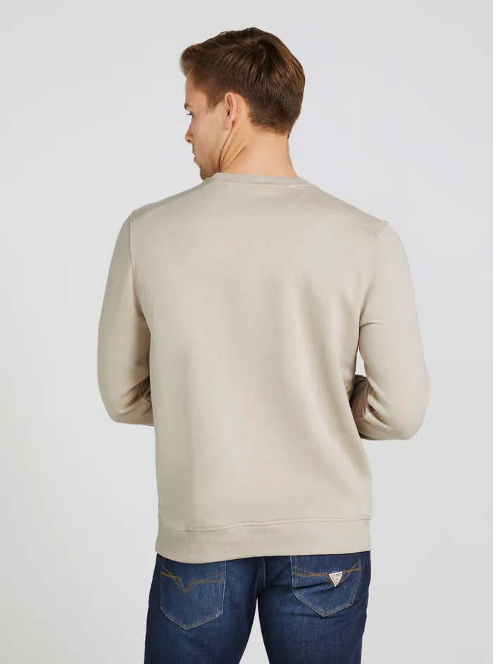 Men Sweaters and Knits GUESS Eco Beige Beau Logo Jumper Men Sweaters and Knits GUESS Eco Beige Beau Logo Jumper