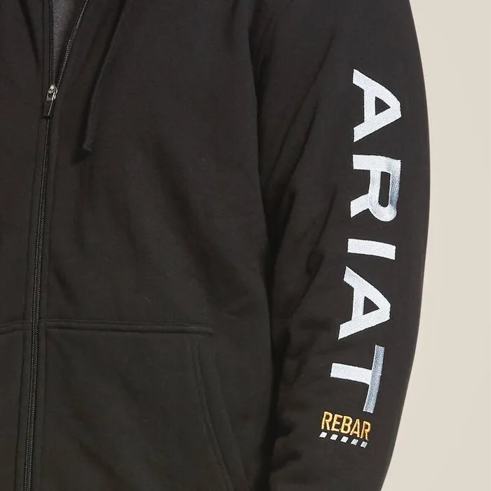 Men Sweatshirts and Hoodies Ariat Rebar AllWeather Full Zip Hoodie Black Men Sweatshirts and Hoodies Ariat Rebar AllWeather Full Zip Hoodie Black