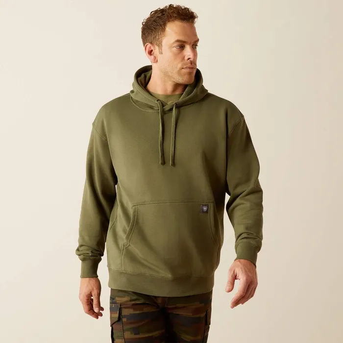 Men Sweatshirts and Hoodies Ariat Rebar Workman Brickyard Hoodie Four Leaf Clover