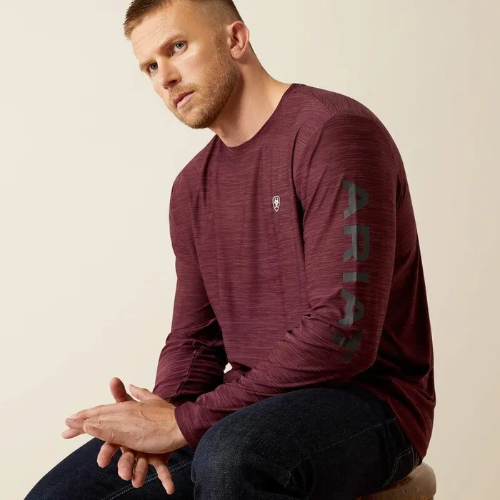 Men TShirts and Polos Ariat Charger Logo TShirt Malbec Heather Men TShirts and Polos Ariat Charger Logo TShirt Malbec Heather