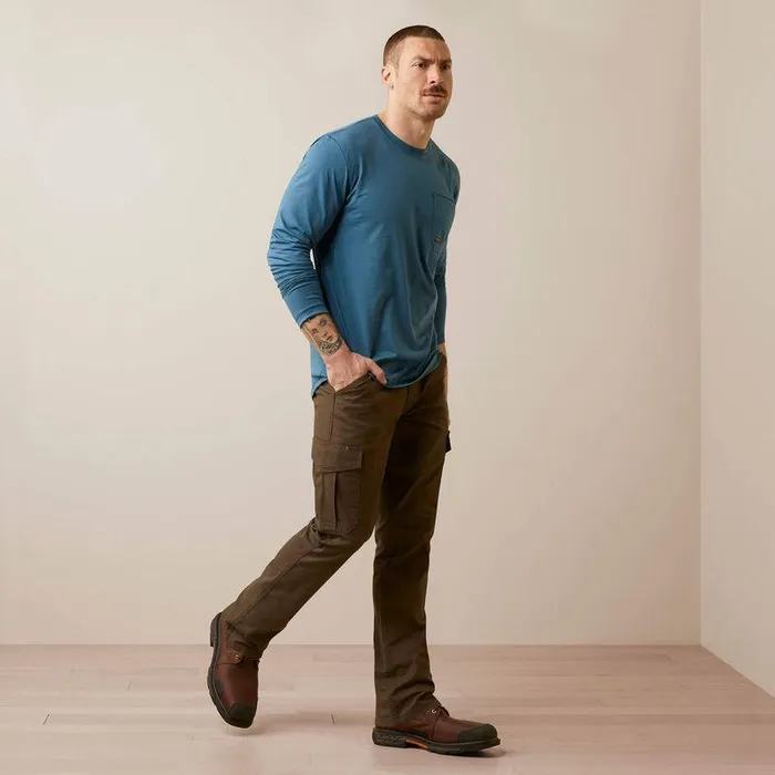 Men TShirts and Polos Ariat Rebar Workman Logo TShirt Indian Tealand Tiger039s Eye Men TShirts and Polos Ariat Rebar Workman Logo TShirt Indian Tealand Tiger039s Eye
