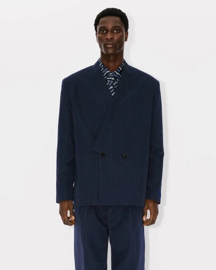 Men Tailored Kimono Jacket Midnight Blue Kenzo Jackets And Coats