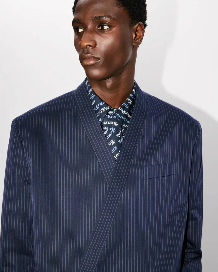 Men Tailored Kimono Jacket Midnight Blue Kenzo Jackets And Coats