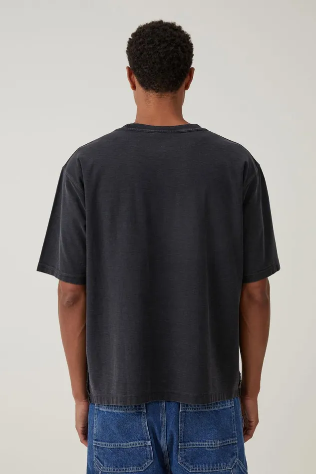 Men Tees and Tanks Cotton On Short Fit Reversed TShirt Black