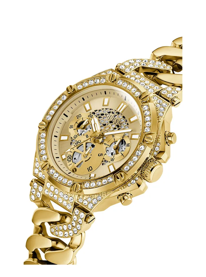 Men Watches GUESS Gold Baron Glitz Watch Men Watches GUESS Gold Baron Glitz Watch