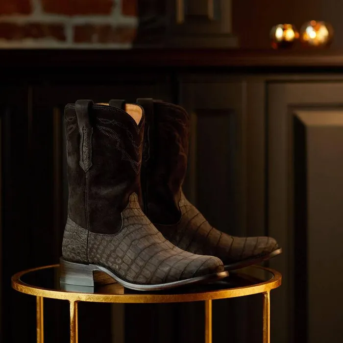 Men Western Boots Ariat Bench Made Clanton Western Boot Matte Chocolate Nile Crocdark Chocolate Men Western Boots Ariat Bench Made Clanton Western Boot Matte Chocolate Nile Crocdark Chocolate