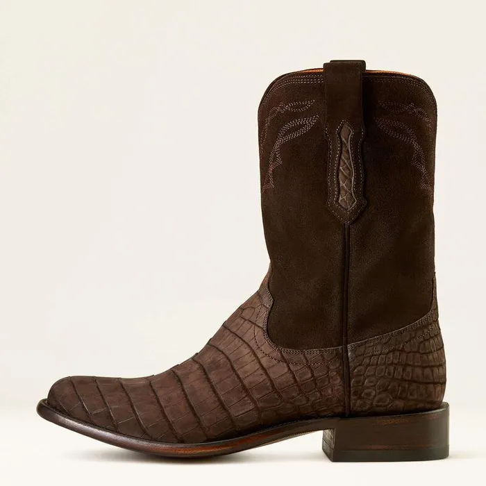 Men Western Boots Ariat Bench Made Clanton Western Boot Matte Chocolate Nile Crocdark Chocolate Men Western Boots Ariat Bench Made Clanton Western Boot Matte Chocolate Nile Crocdark Chocolate