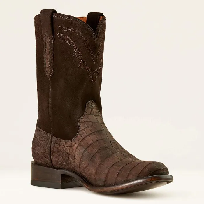 Men Western Boots Ariat Bench Made Clanton Western Boot Matte Chocolate Nile Crocdark Chocolate Men Western Boots Ariat Bench Made Clanton Western Boot Matte Chocolate Nile Crocdark Chocolate