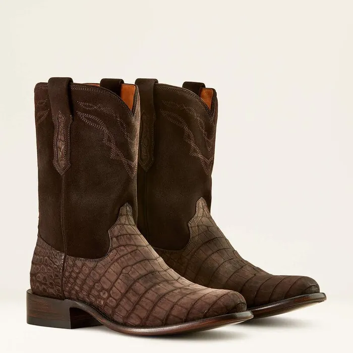 Men Western Boots Ariat Bench Made Clanton Western Boot Matte Chocolate Nile Crocdark Chocolate Men Western Boots Ariat Bench Made Clanton Western Boot Matte Chocolate Nile Crocdark Chocolate
