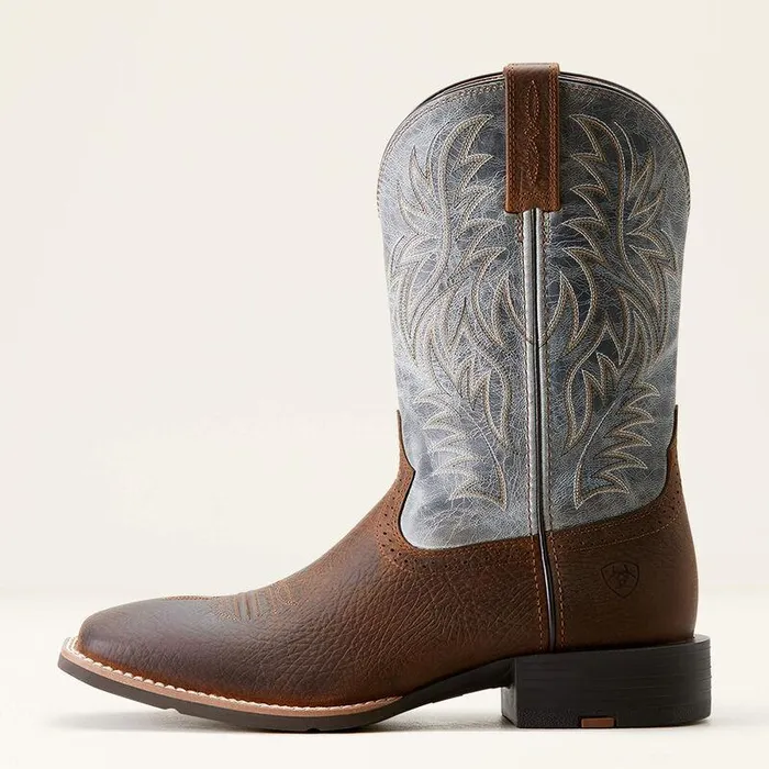 Men Western Boots Ariat Sport Wide Square Toe Cowboy Boot Earthglacier Blue Men Western Boots Ariat Sport Wide Square Toe Cowboy Boot Earthglacier Blue