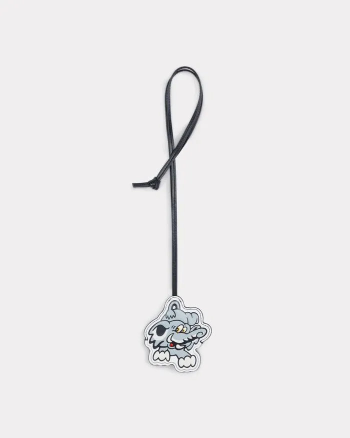 MenWomen 039KENZO VERDY MARKET039 Key Holder In Leather Multicolor Kenzo Pins And Jewelry