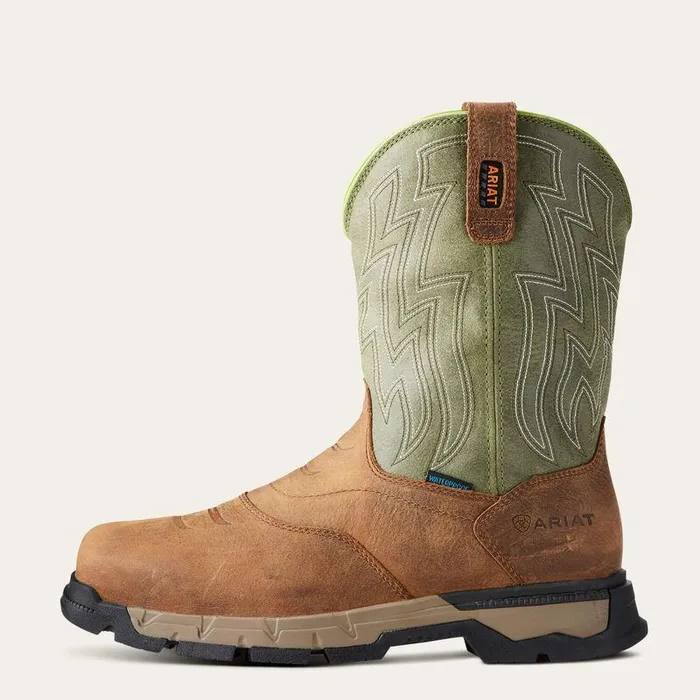 Men Work Boots Ariat Rebar Flex Western Waterproof Work Boot Rye Brown Men Work Boots Ariat Rebar Flex Western Waterproof Work Boot Rye Brown