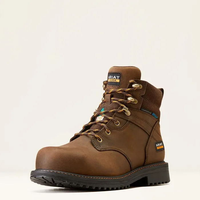 Men Work Boots Ariat RigTEK 6quot CSA Waterproof Composite Toe Work Boot Oily Distressed Brownoily Distressed Br