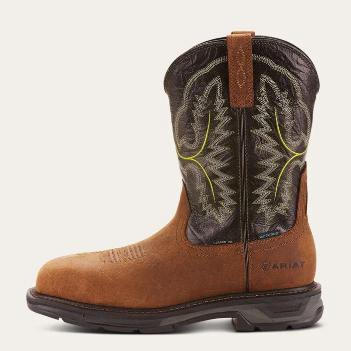 Men Work Boots Ariat WorkHog XT Waterproof Carbon Toe Work Boot Tumbled Bark Men Work Boots Ariat WorkHog XT Waterproof Carbon Toe Work Boot Tumbled Bark