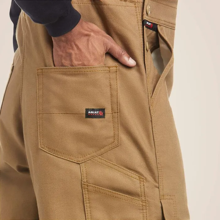 Men Workwear Ariat FR Insulated Overall 20 Bib Field Khaki