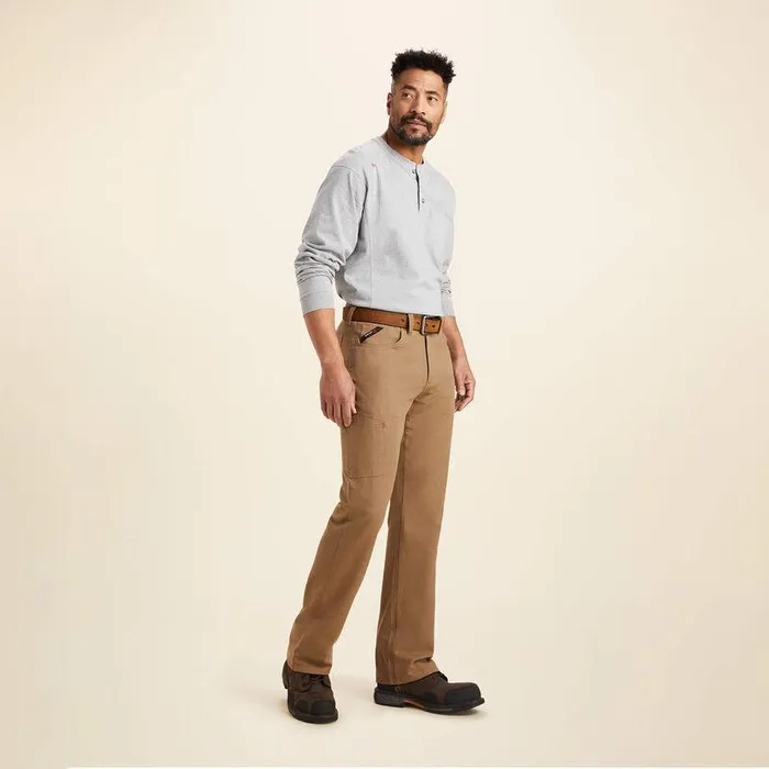 Men Workwear Ariat FR M4 Relaxed Crossfire Straight Pant Fr Khaki
