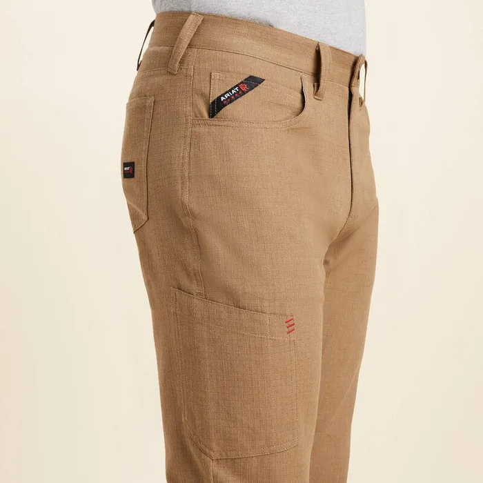 Men Workwear Ariat FR M4 Relaxed Crossfire Straight Pant Fr Khaki