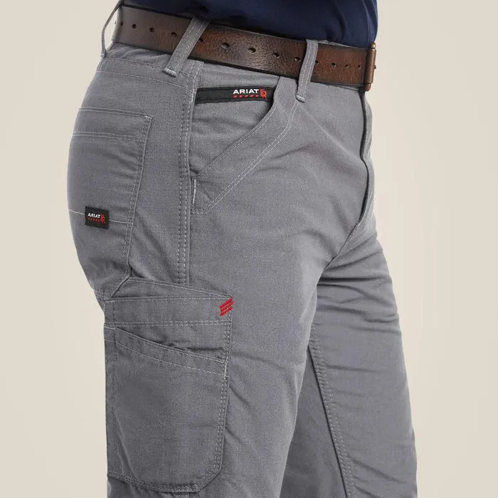 Men Workwear Ariat FR M4 Relaxed DuraLight Ripstop Boot Cut Pant Grey Men Workwear Ariat FR M4 Relaxed DuraLight Ripstop Boot Cut Pant Grey