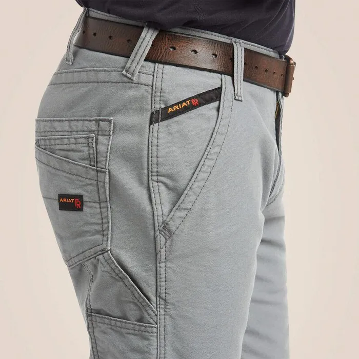 Men Workwear Ariat FR M4 Relaxed Workhorse Boot Cut Pant Fr Medium Gray Men Workwear Ariat FR M4 Relaxed Workhorse Boot Cut Pant Fr Medium Gray