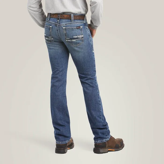 Men Workwear Ariat FR M7 DuraStretch Adkins Straight Leg Jean Slate Wash