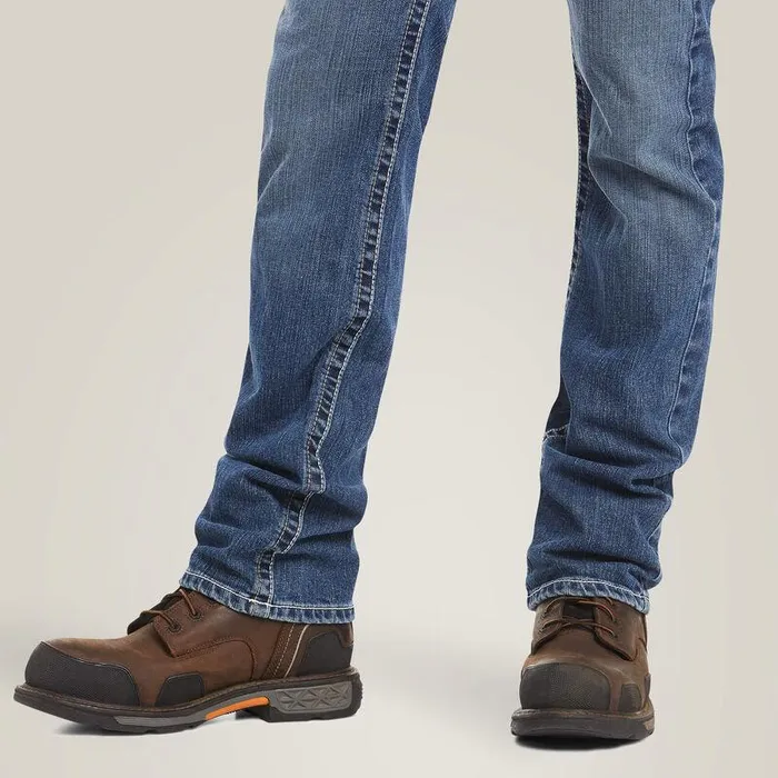 Men Workwear Ariat FR M7 DuraStretch Adkins Straight Leg Jean Slate Wash