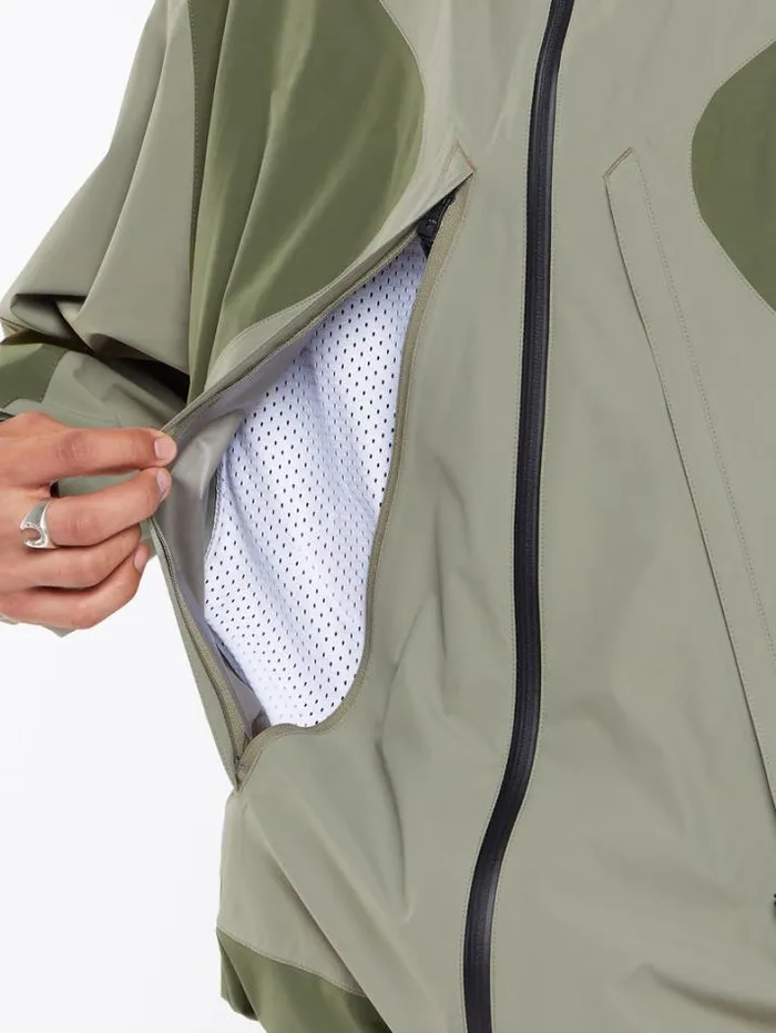 Mens Jackets Volcom Feeltoogood GoreTex Jacket 8211 Light Military