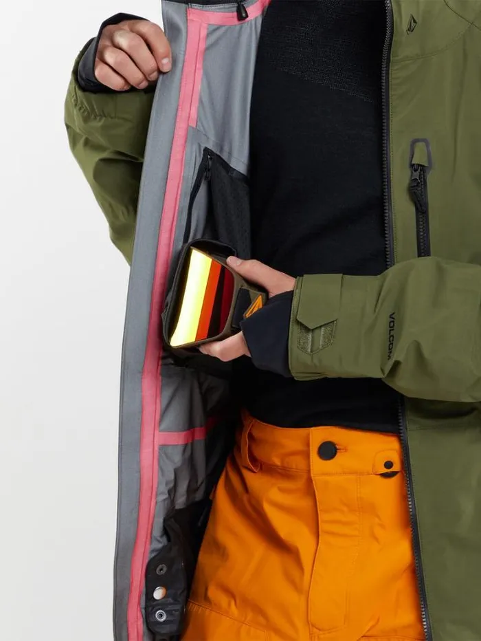 Mens Jackets Volcom Guide GoreTex Jacket 8211 Military