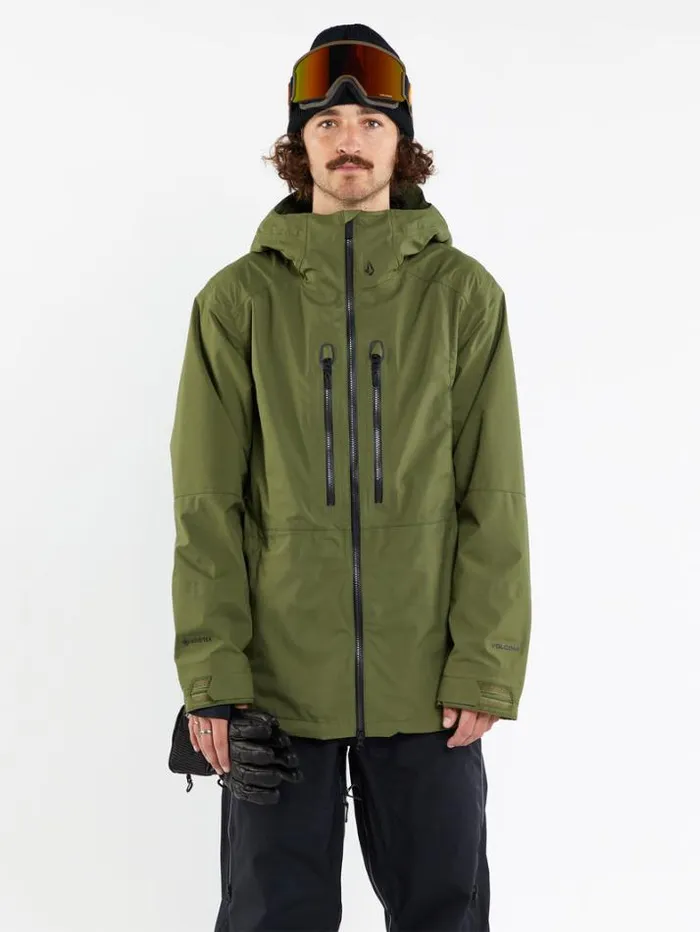 Mens Jackets Volcom Guide GoreTex Jacket 8211 Military