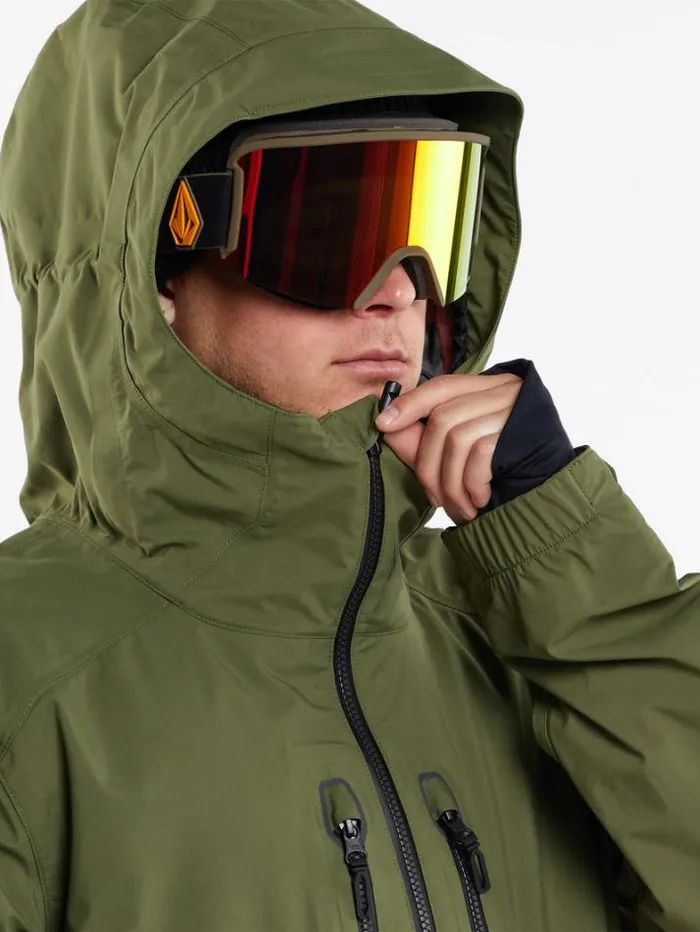 Mens Jackets Volcom Guide GoreTex Jacket 8211 Military