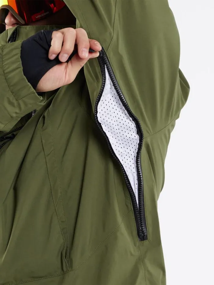 Mens Jackets Volcom Guide GoreTex Jacket 8211 Military