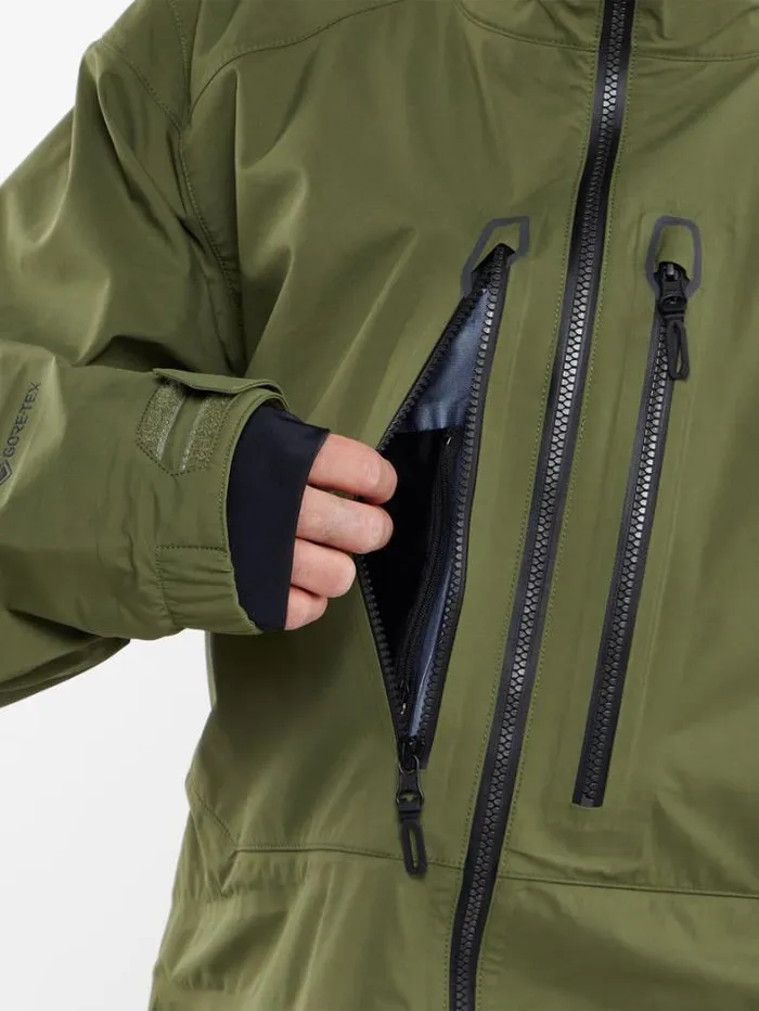 Mens Jackets Volcom Guide GoreTex Jacket 8211 Military