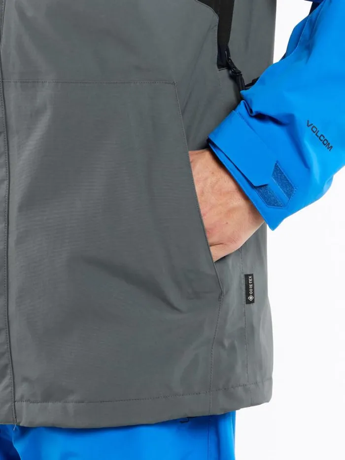 Mens Jackets Volcom L GoreTex Jacket 8211 Electric Blue